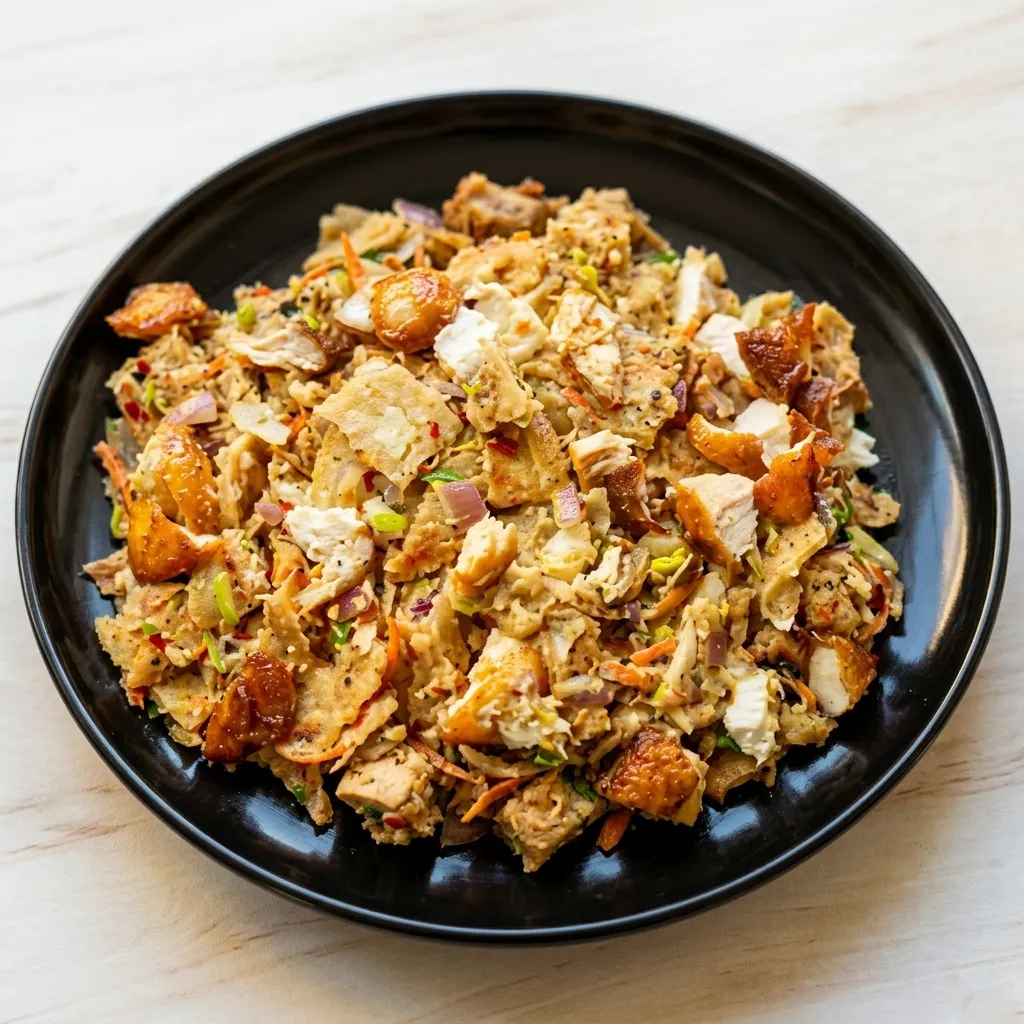 Cheese Chicken Kottu, spiced chicken kottu topped with melted cheese at Little Lion Kitchen in East London, Ontario